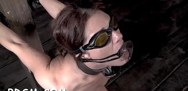  Slave receives lusty ass whipping before slit torturing
